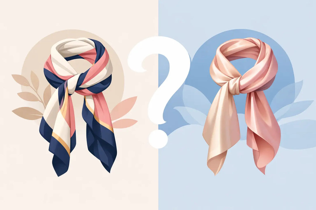 Seidenfoulard oder Satin Tuch - was passt besser?