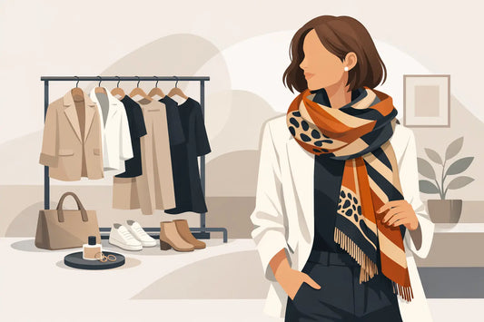 Capsule Wardrobe mit Statement-Schal stylen