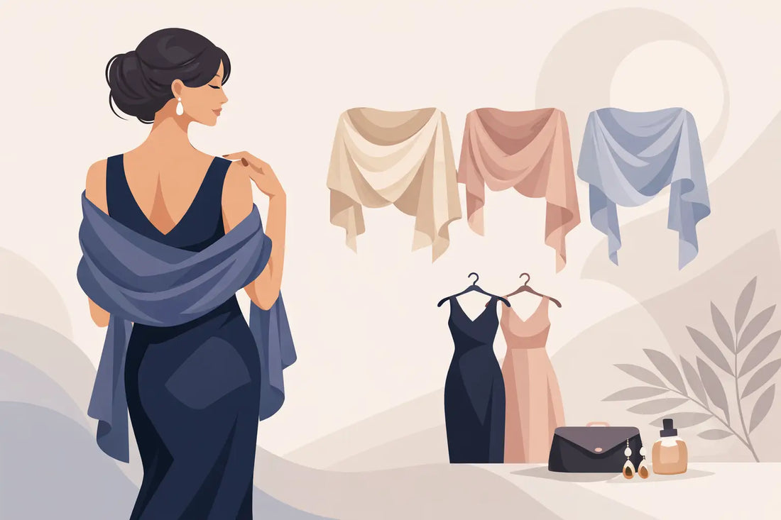 Ein Tuch für Ihr Abendkleid richtig wählen