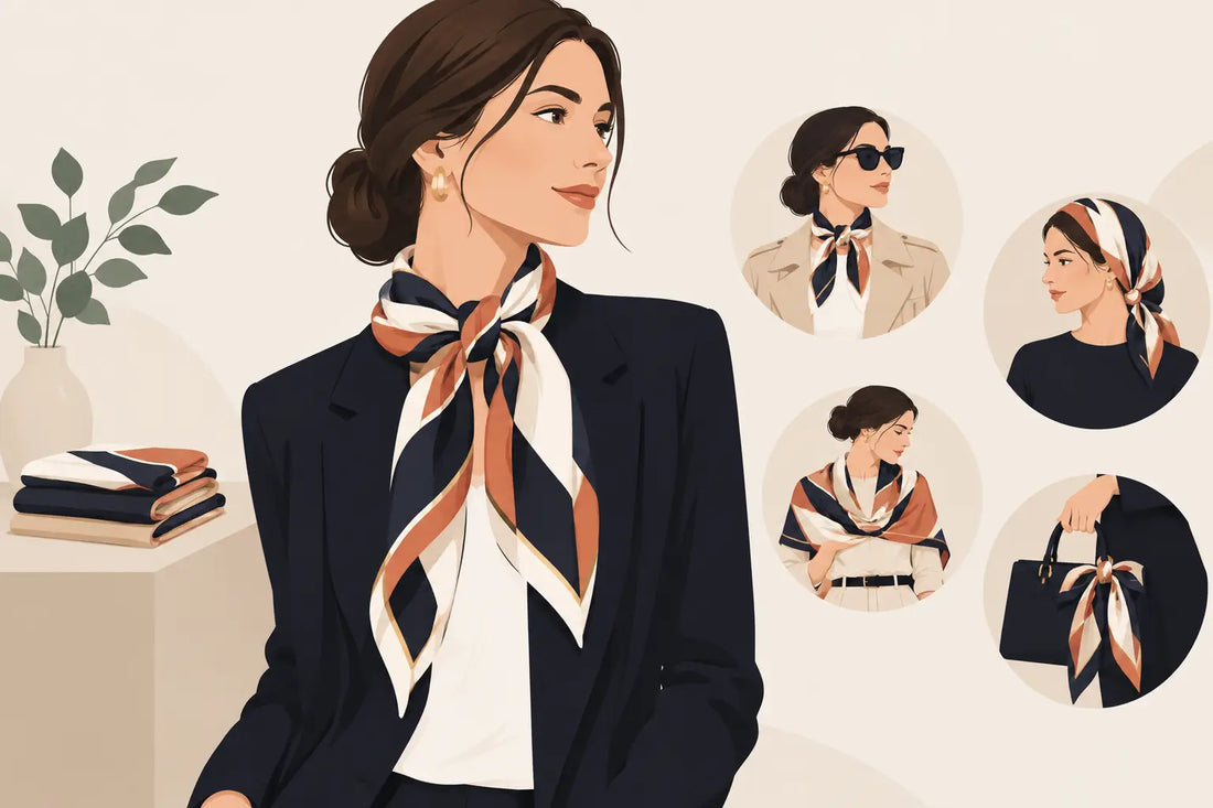 Statement-Tuch statt Schmuck richtig stylen