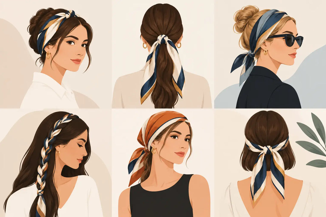 Seidentuch als Haarband tragen - 6 elegante Styles