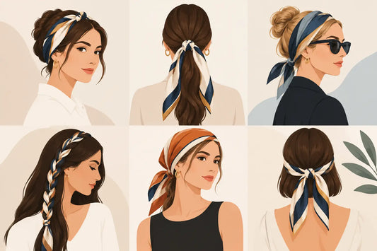 Seidentuch als Haarband tragen - 6 elegante Styles