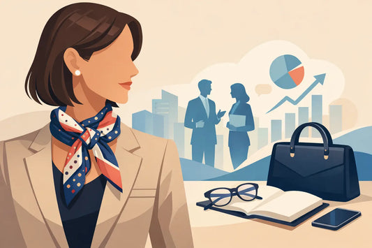 Ein gemustertes Foulard dezent einsetzen