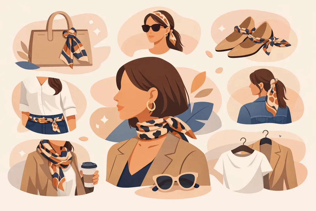 Gemustertes Tuch im Alltag stylen: 8 Ideen