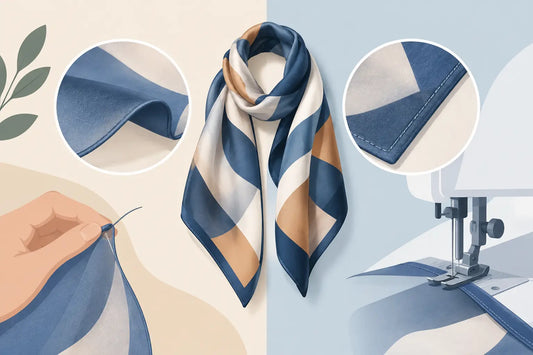 Handrollsaum oder Maschinennaht beim Foulard?