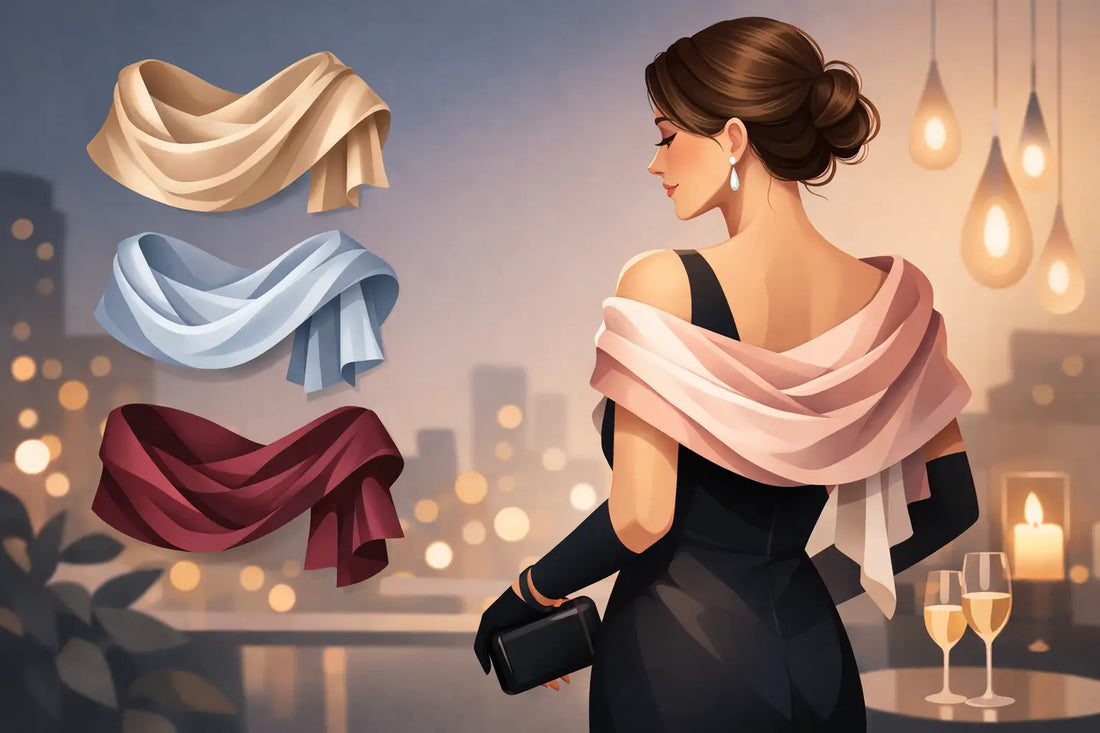 Elegantes Tuch für Abendoutfit richtig wählen