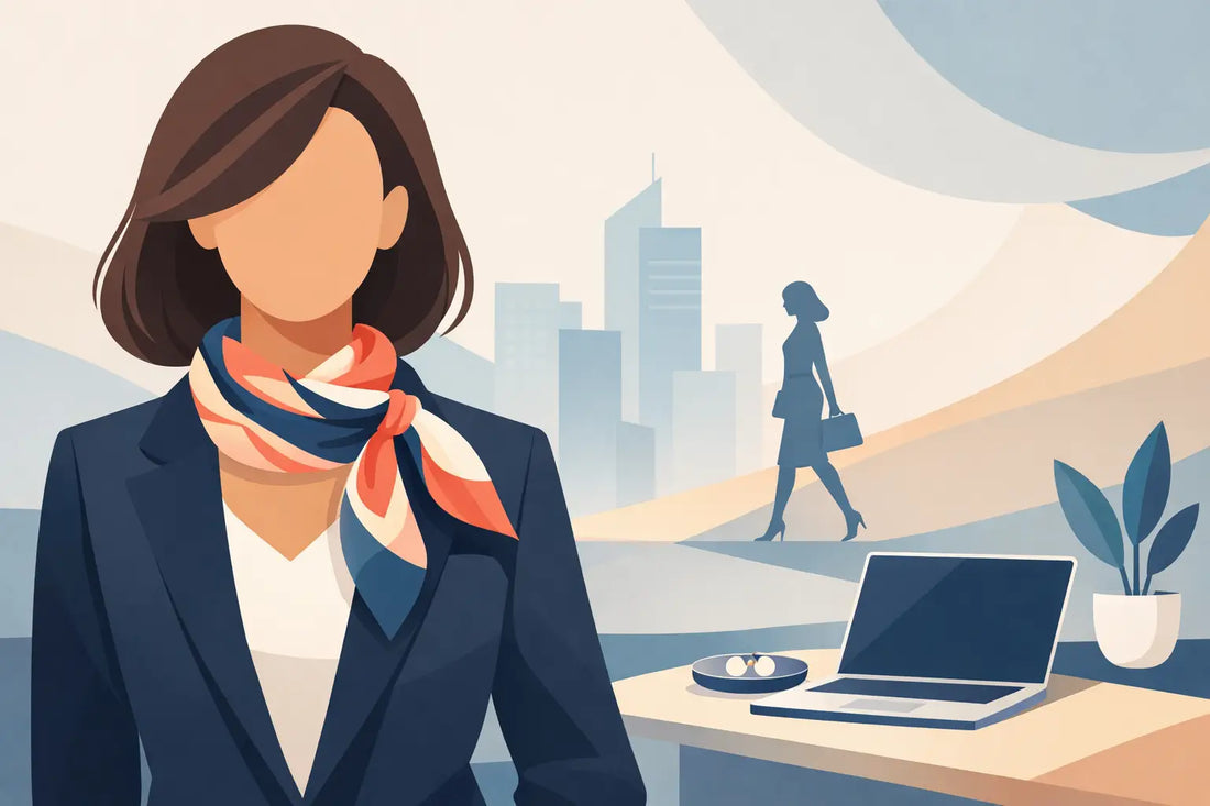 Kunstvolles Foulard für den Businesslook