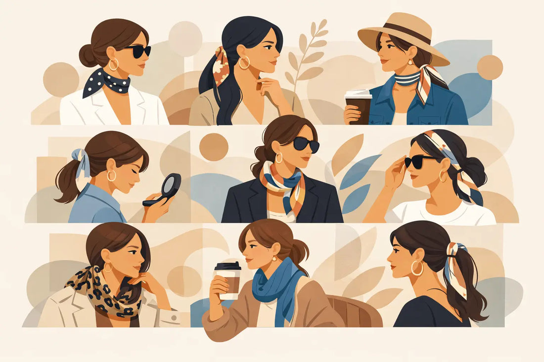 8 Beispiele für stilvolle Foulard-Looks im Alltag