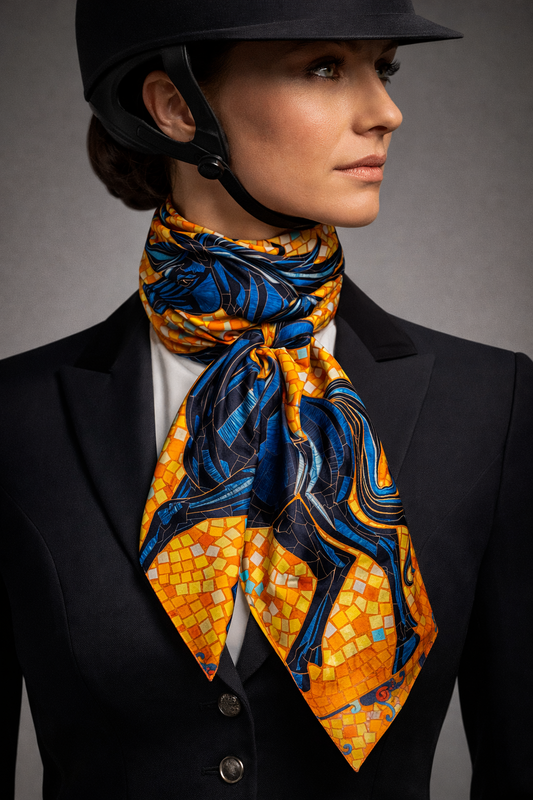 Foulard Pferd Mosaik