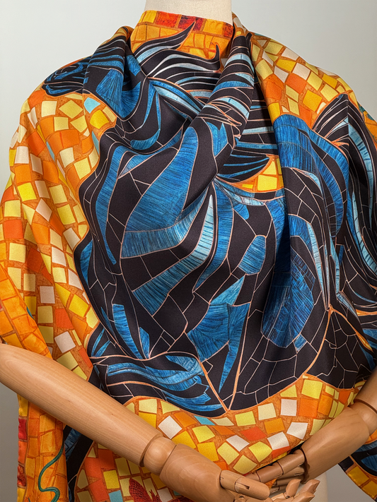 Foulard Pferd Mosaik